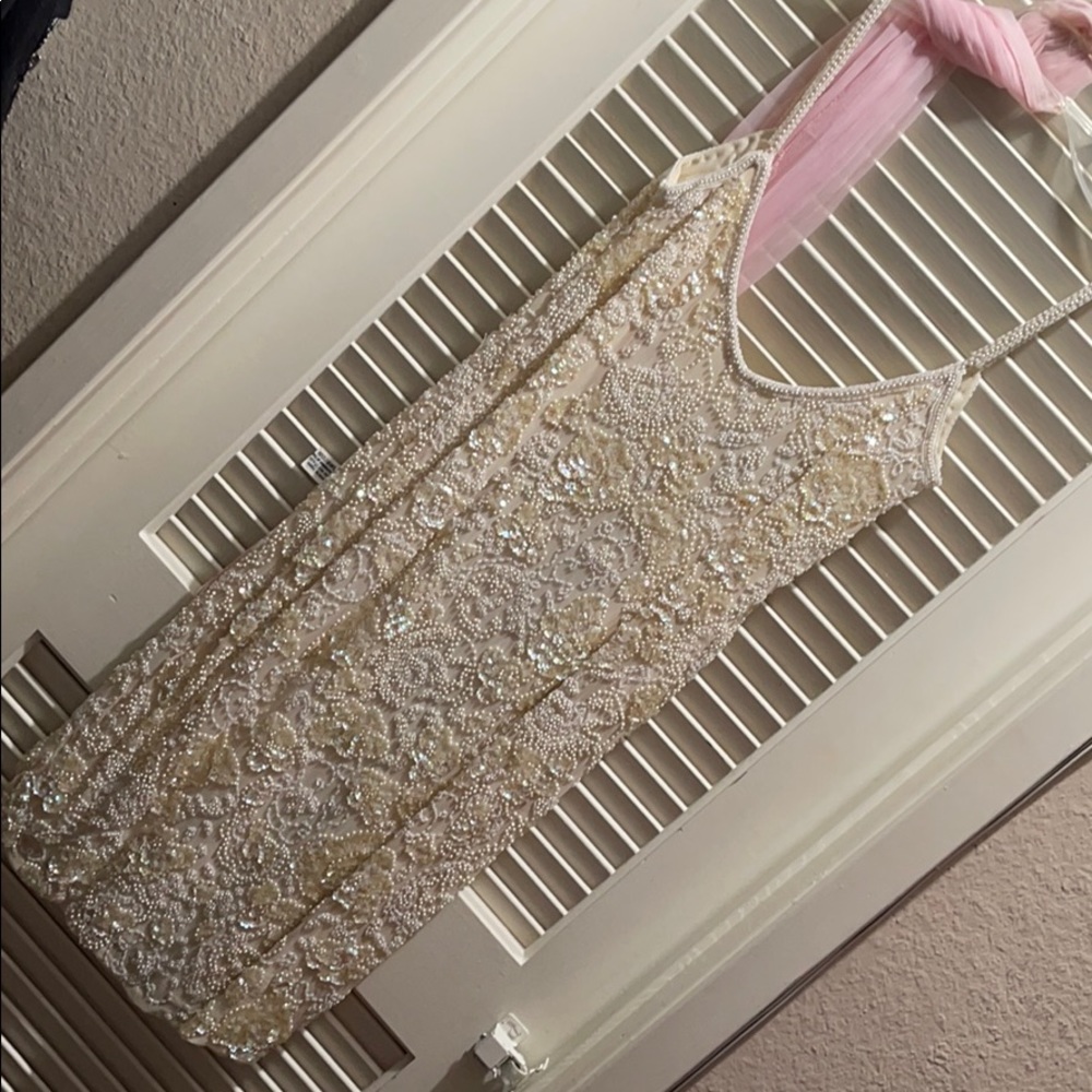 White sequence dress